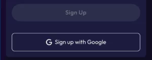 Using Google to sign up