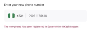 Changing OPay phone number