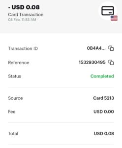 Chipper Cash charge my USD card
